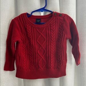 GAP Kids Red Cable Knit Sweater